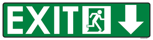 Exit Sign 2 with Down Arrow