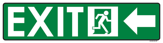 Exit Sign 2 with Left Arrow